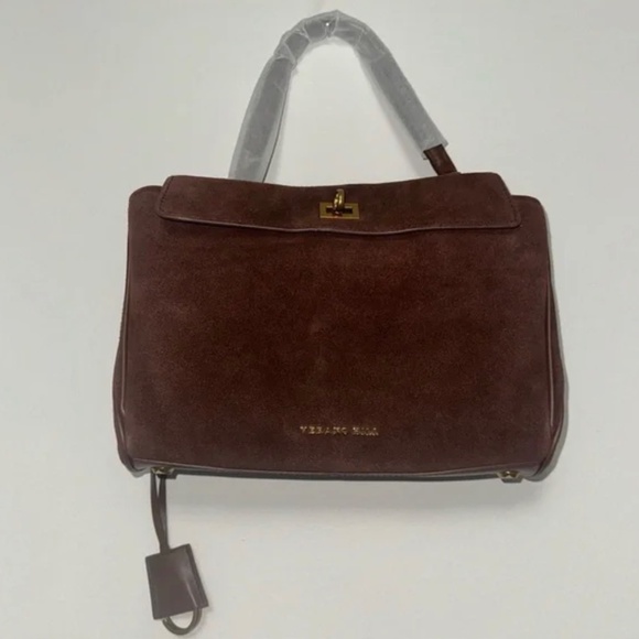 BRAND NEW! Verano Hill - dark brown suede handbag - Picture 2 of 6